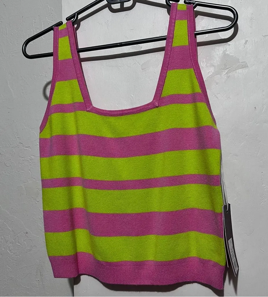 Victor Glemaud x Target Striped Midi Sweater Skirt and Tank top set S :Box OW2: Green - Image 7