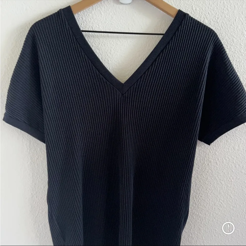 ASOS Black Ribbed Dress Neutral Mini Dress US 00 - Image 6