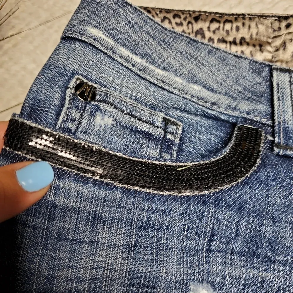 Guess by Marciano Y2K Low Rise Leopard Distressed Jeans - Image 4