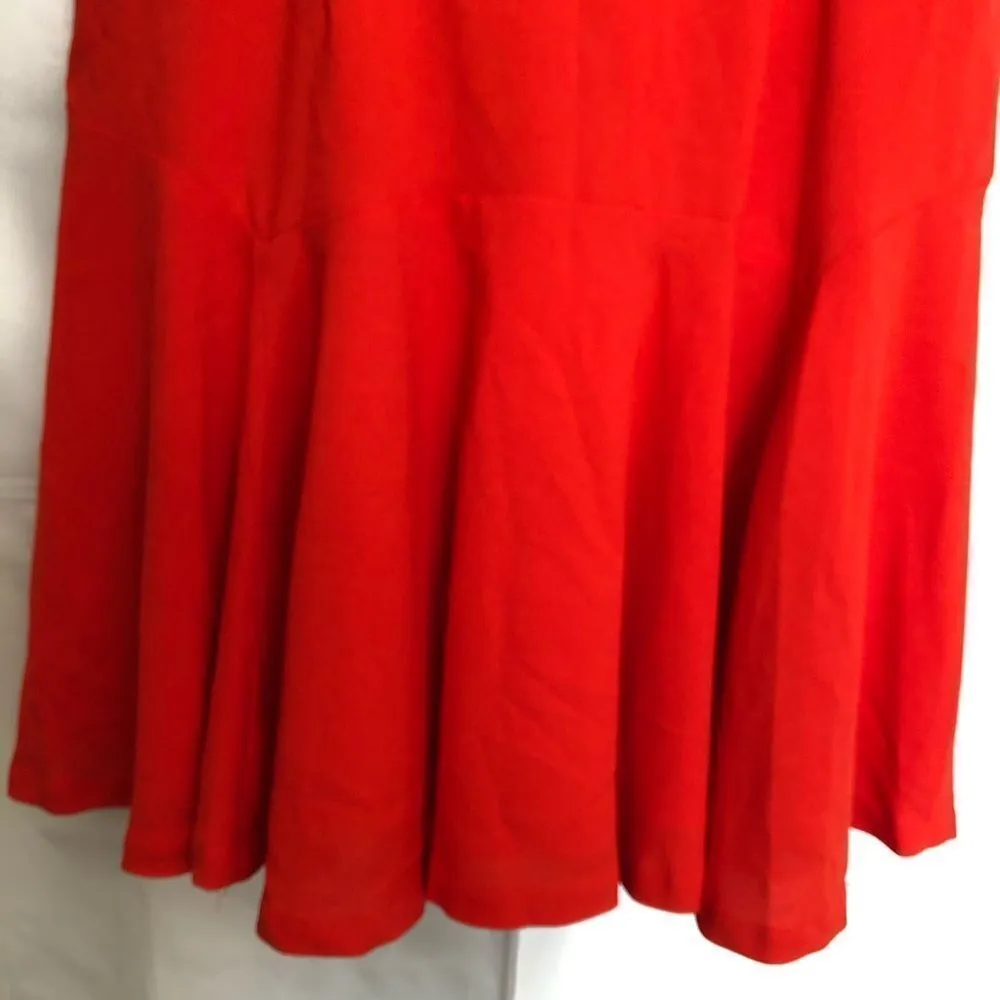 Metaphor Fit and Flare dress, black lace over red - Image 4