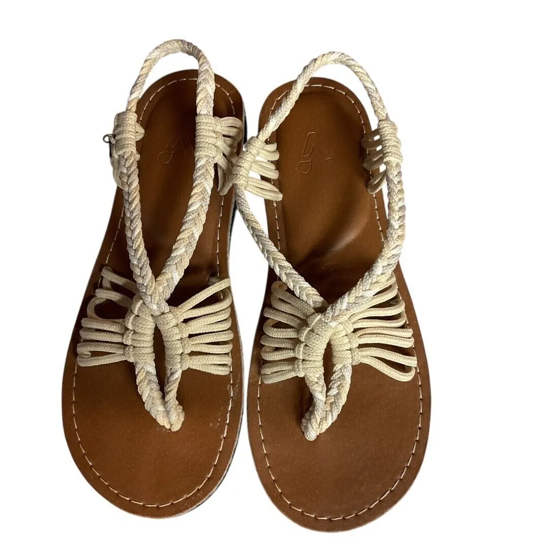 Vines Women's Islandwear Women's Braided Slingback Flat Sandals‎ Size 6.5 - Image 5