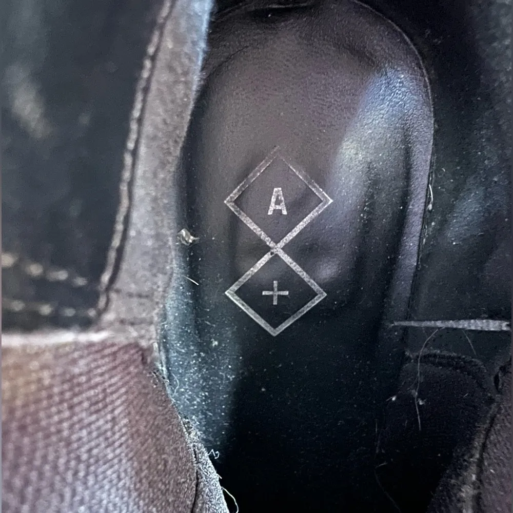 Black Faux Leather Studded Ankle Booties Size 8 - Image 8