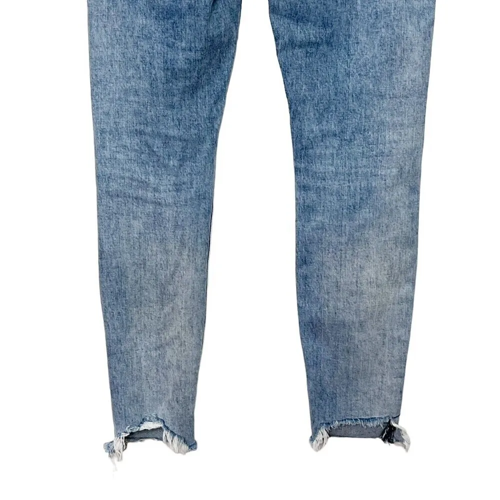 RTA Madrid Distressed Skinny Jeans Midtown Blue Raw Hem Women’s Size 26 - Image 16