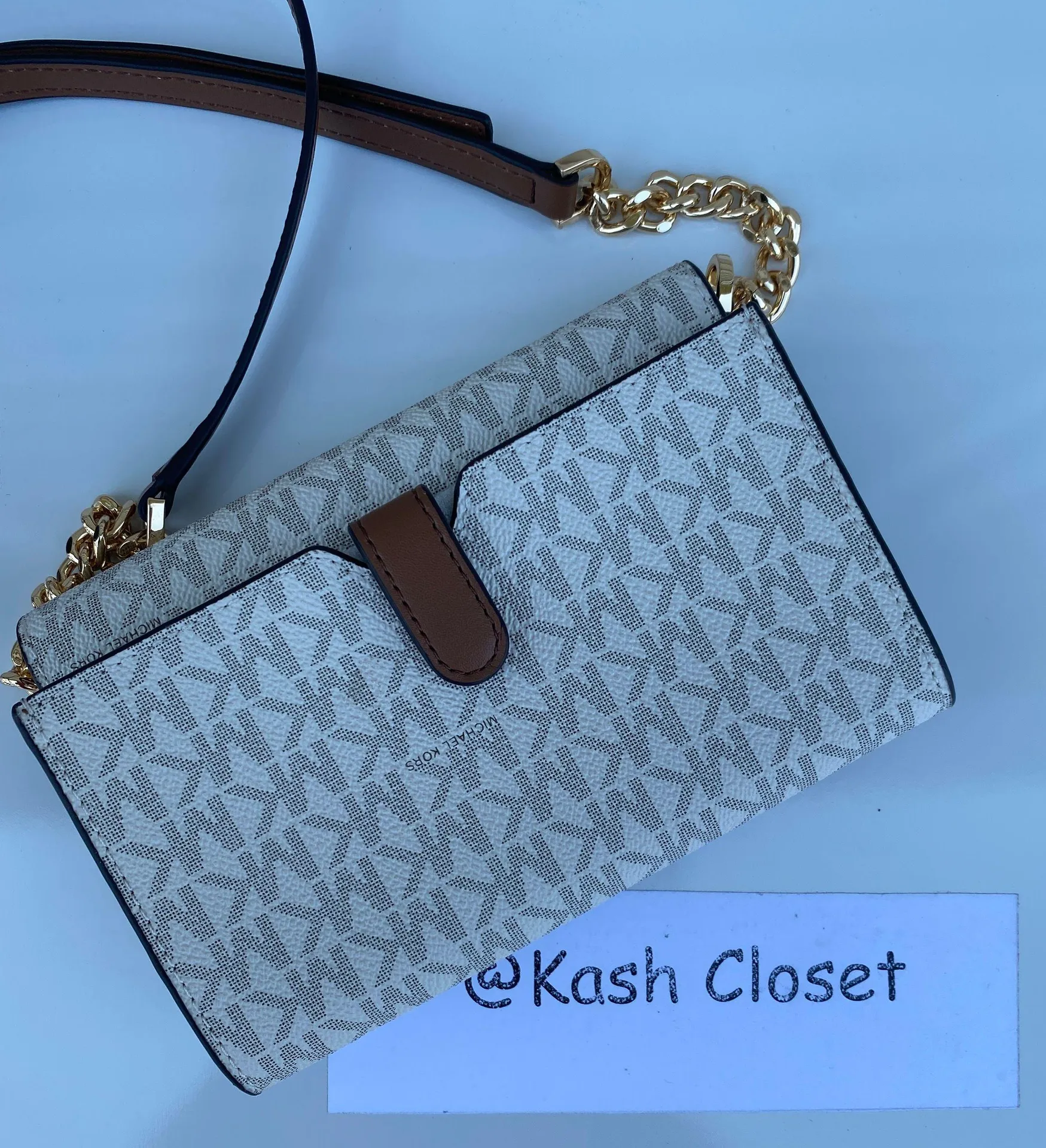 MK JST MD Phone Crossbody & Clutch Vanilla - Image 7
