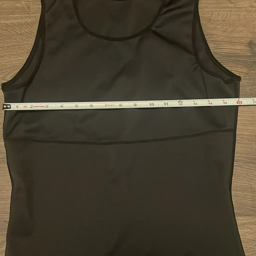 Men’s Black Shapewear Sleeveless Tank Top, Size Large - Image 2