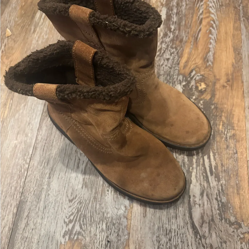 Ariat Fleece Fur Chukka Boots Cowboy Western Genuine Leather Suede Size 7.5 - Image 7