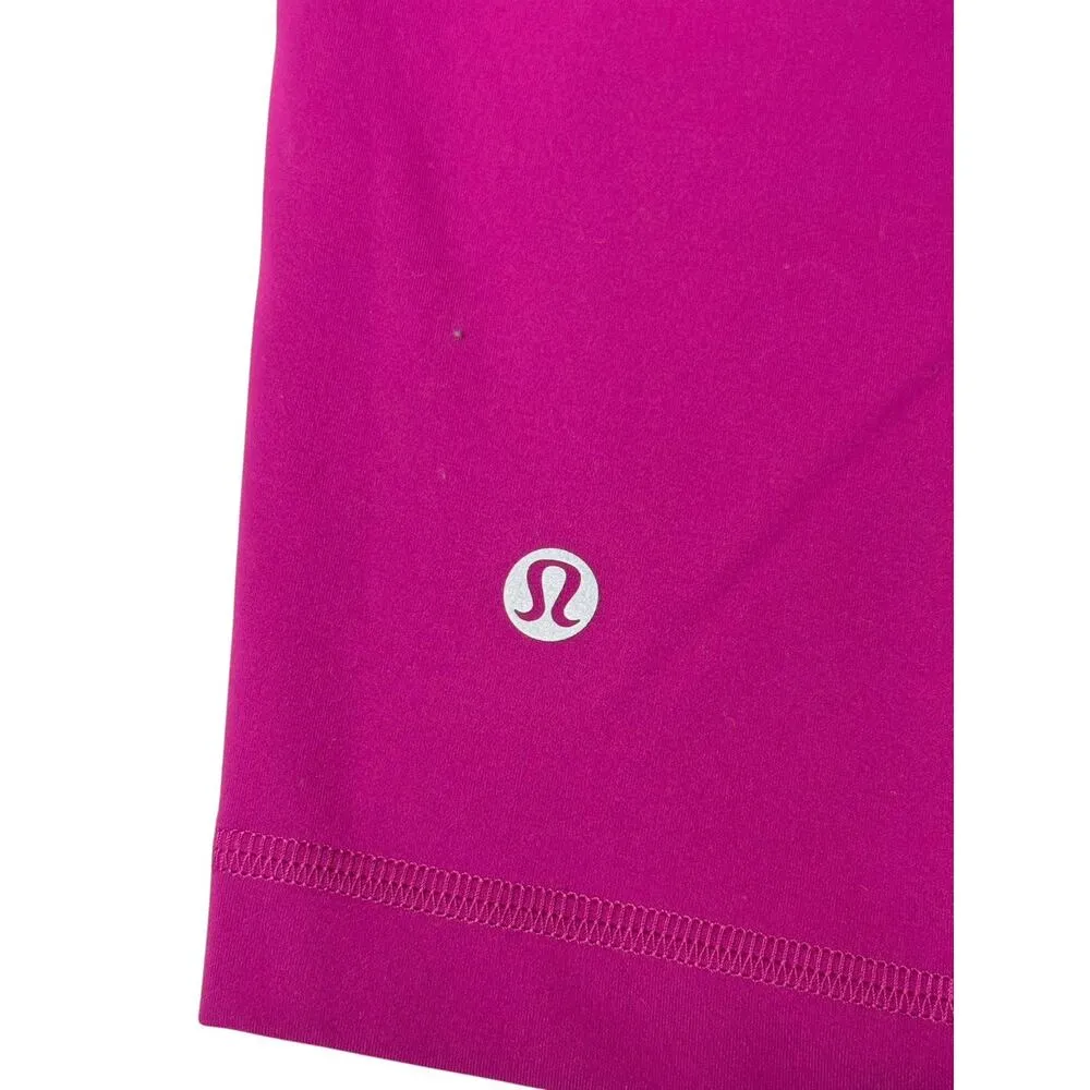 LULULEMON Align High Rise 6” Biker Shorts Magenta Purple Size 8 RARE COLOR - Image 8