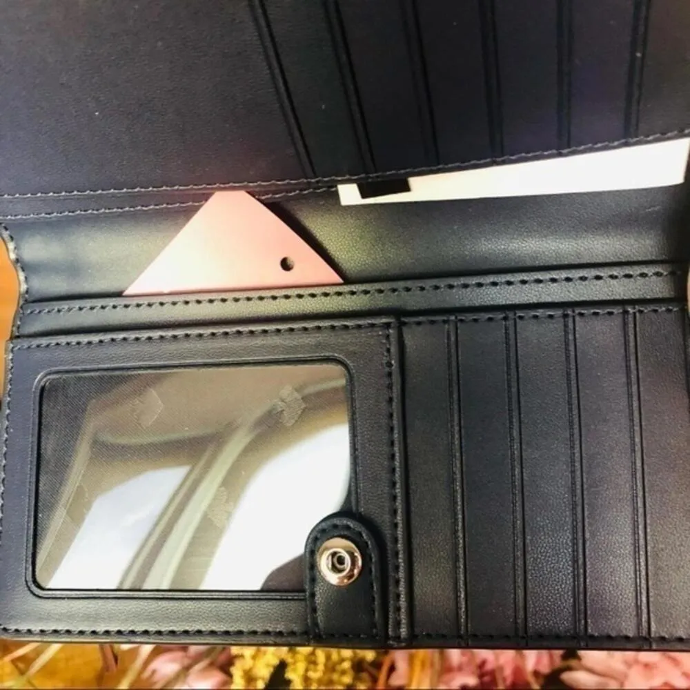 Kate Spade New York Colorful Stripe Zip Around Wallet Hot Air Balloon Print NWT - Image 4