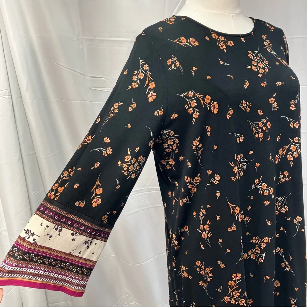 J. Jill Wearever Collection Floral Tunic Top Boho Spring Classic Soft Womens M - Image 4