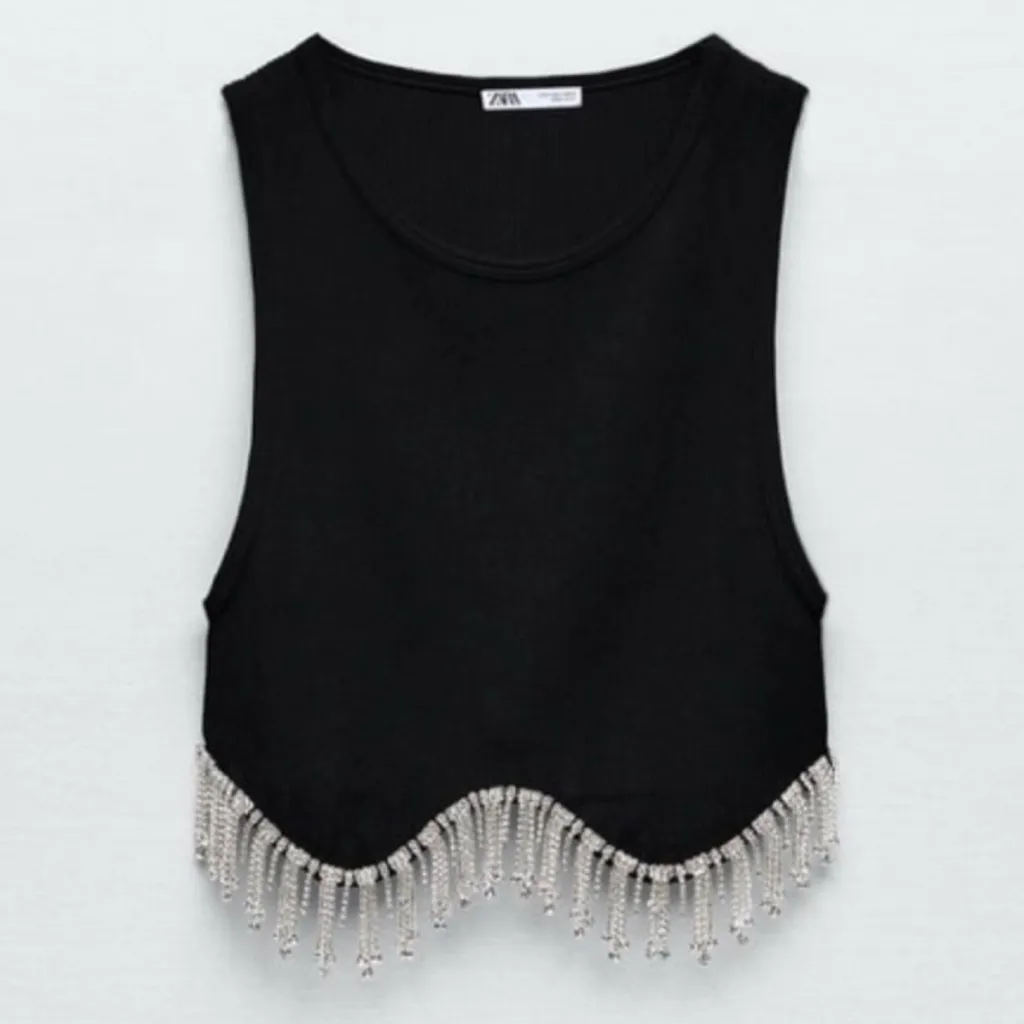 ZARA  Seamless Rhinestone Top - Image 5