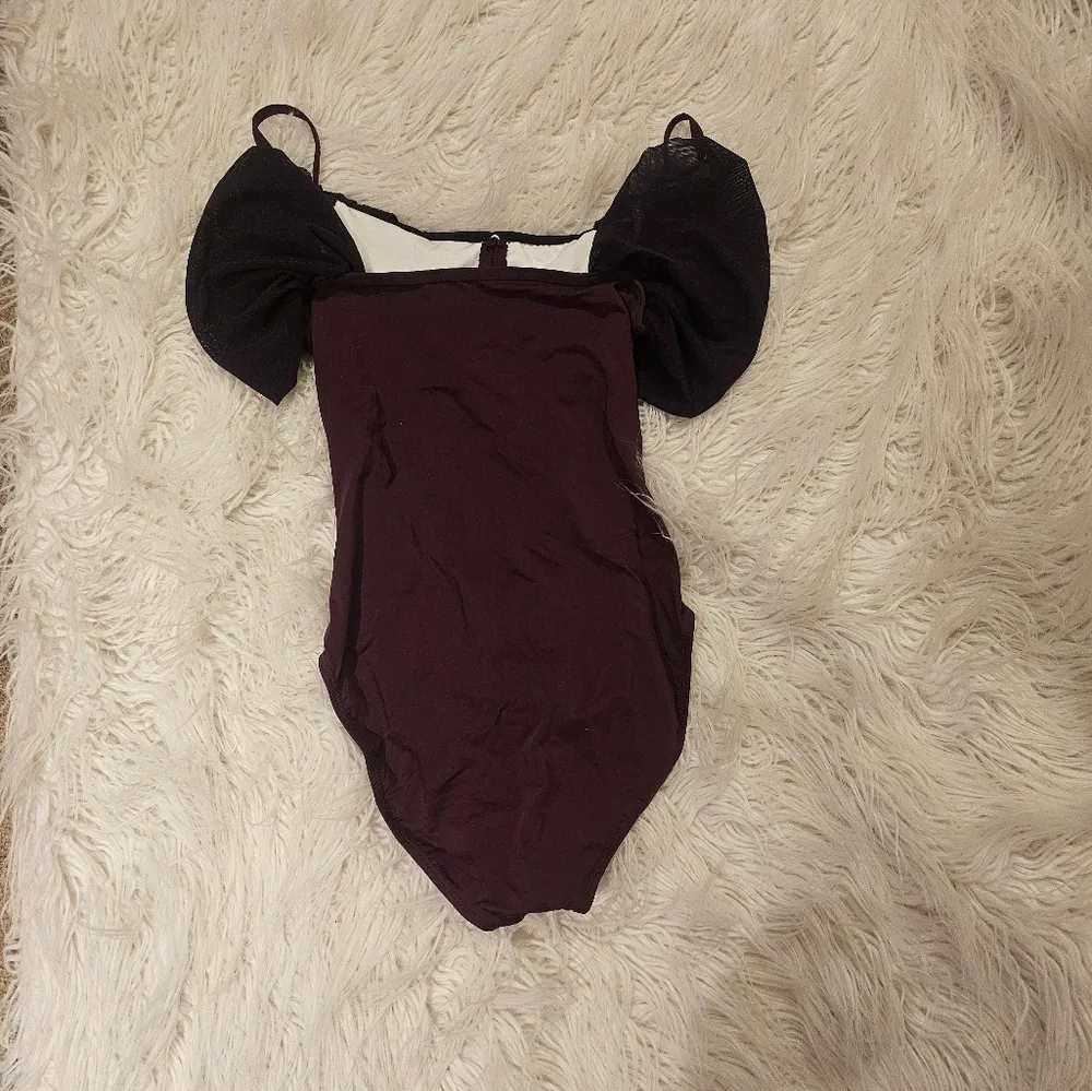 Wine colored leotard Red - Image 4