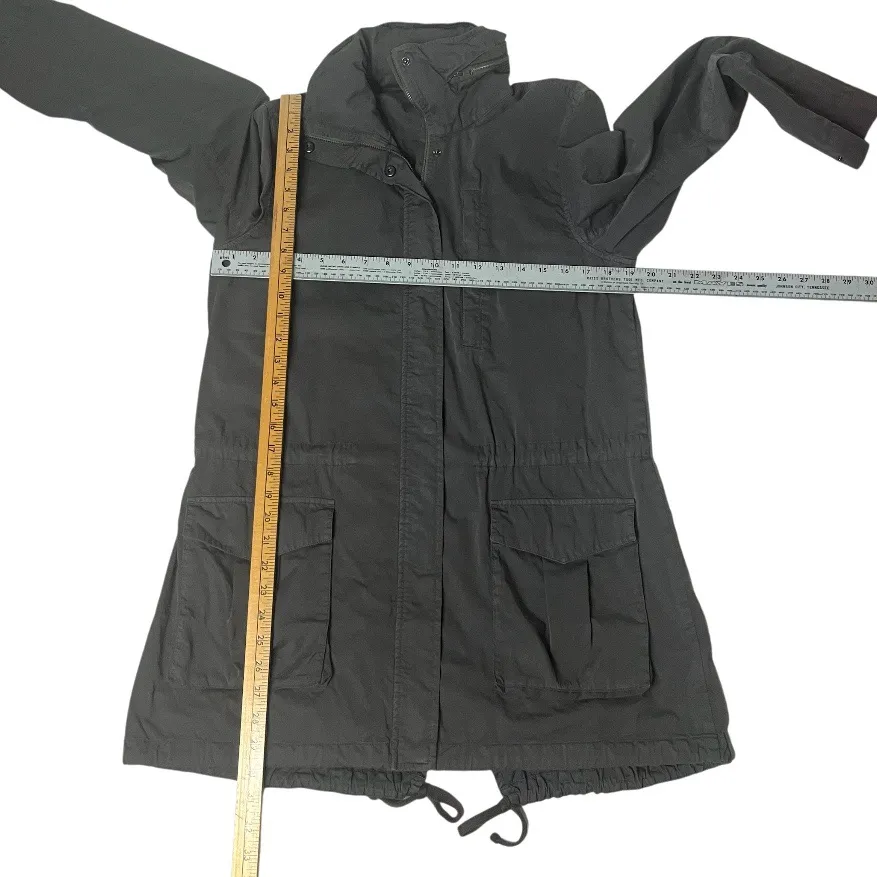 STANDARD JAMES PERSE Grey Utility Jacket Drawstring Waist Hem Size 3 US Large - Image 7
