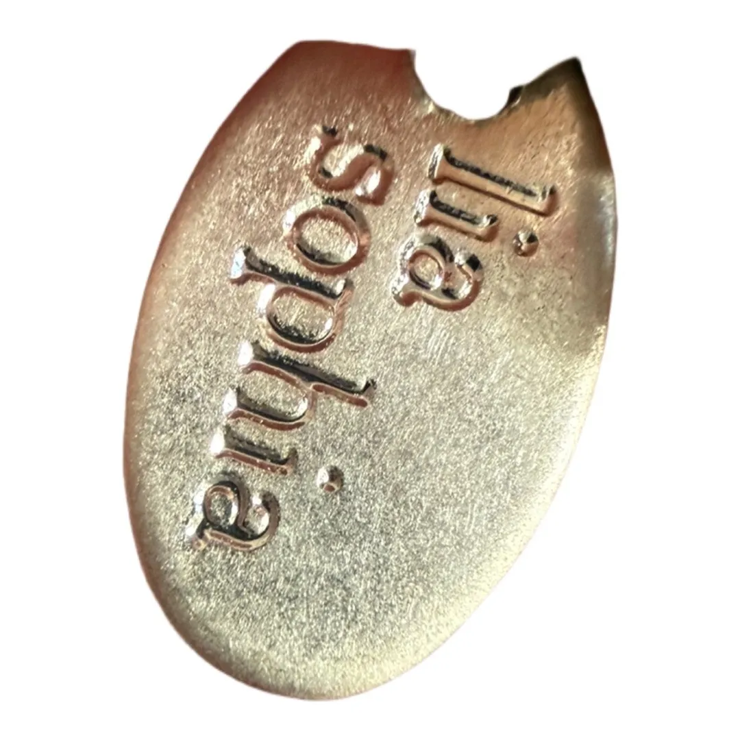 Lia Sophia Golden Girl Hammered Floral Leaf Pendant Necklace Chain Adjustable - Image 4