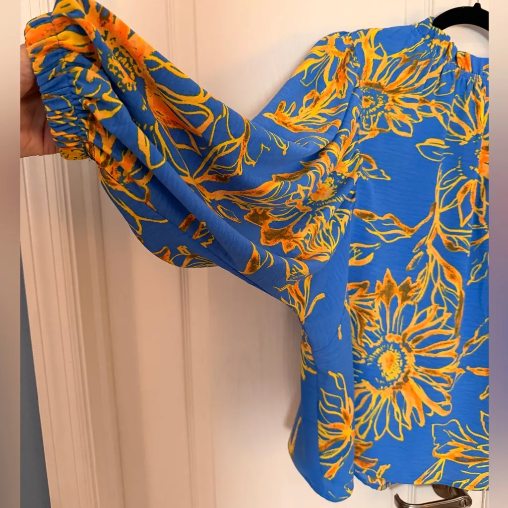 ODDI M Boutique Dolman-Sleeve Sunflower Top - Image 4