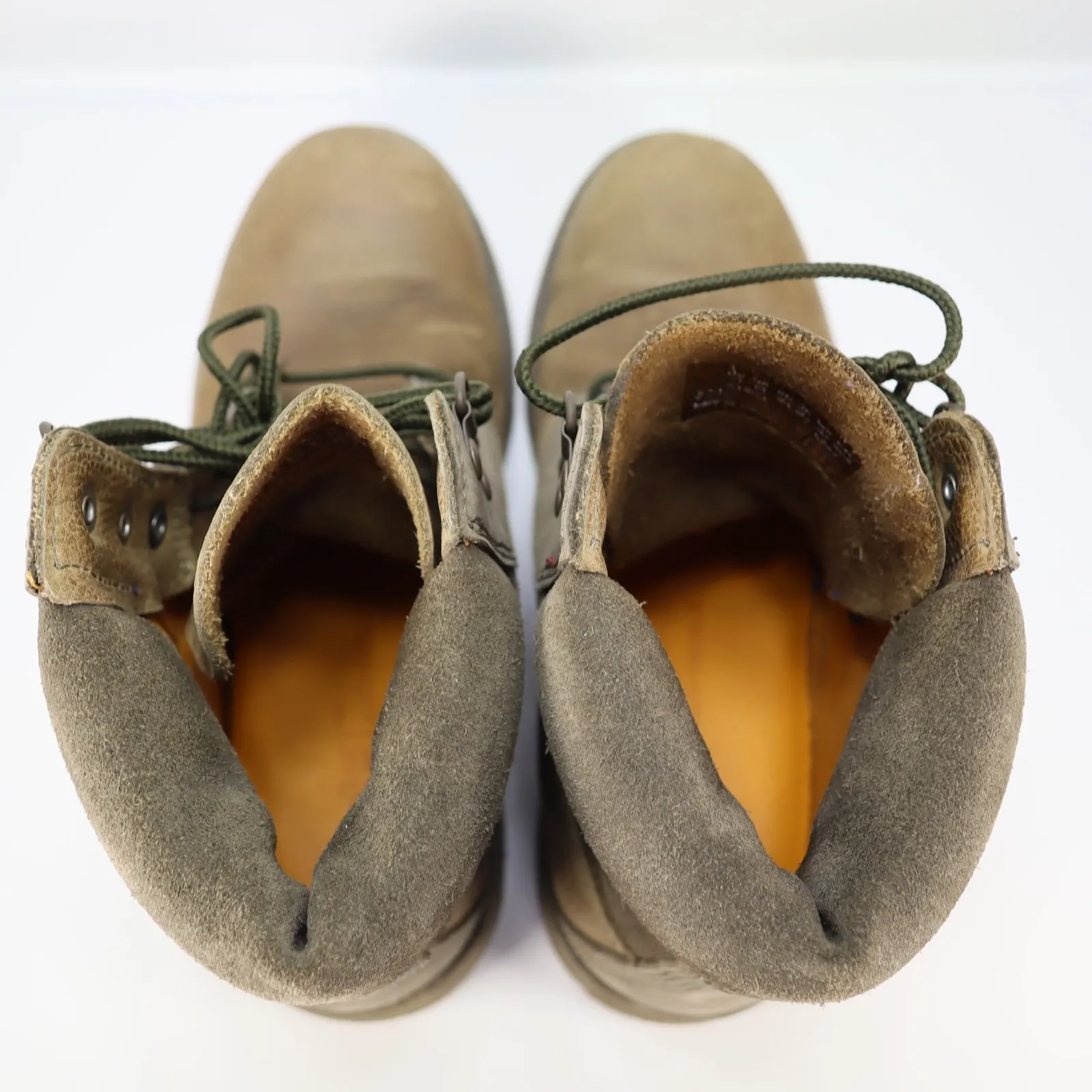 Timberland 6" Premium Womens Size 7.5 Brown Gray Leather Nubuck Boots A19C2 5247 - Image 7