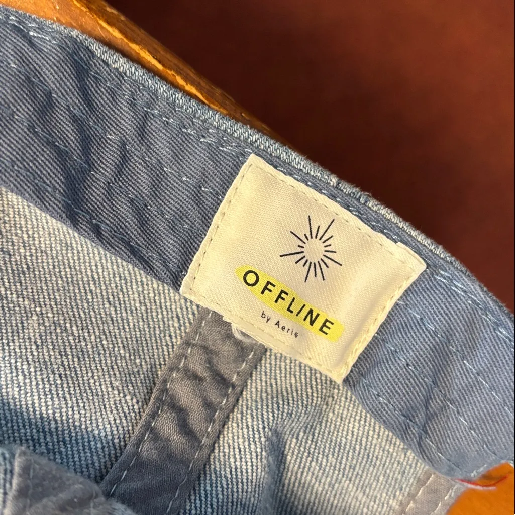 Aerie Offline Light Blue Denim Cap - Image 2