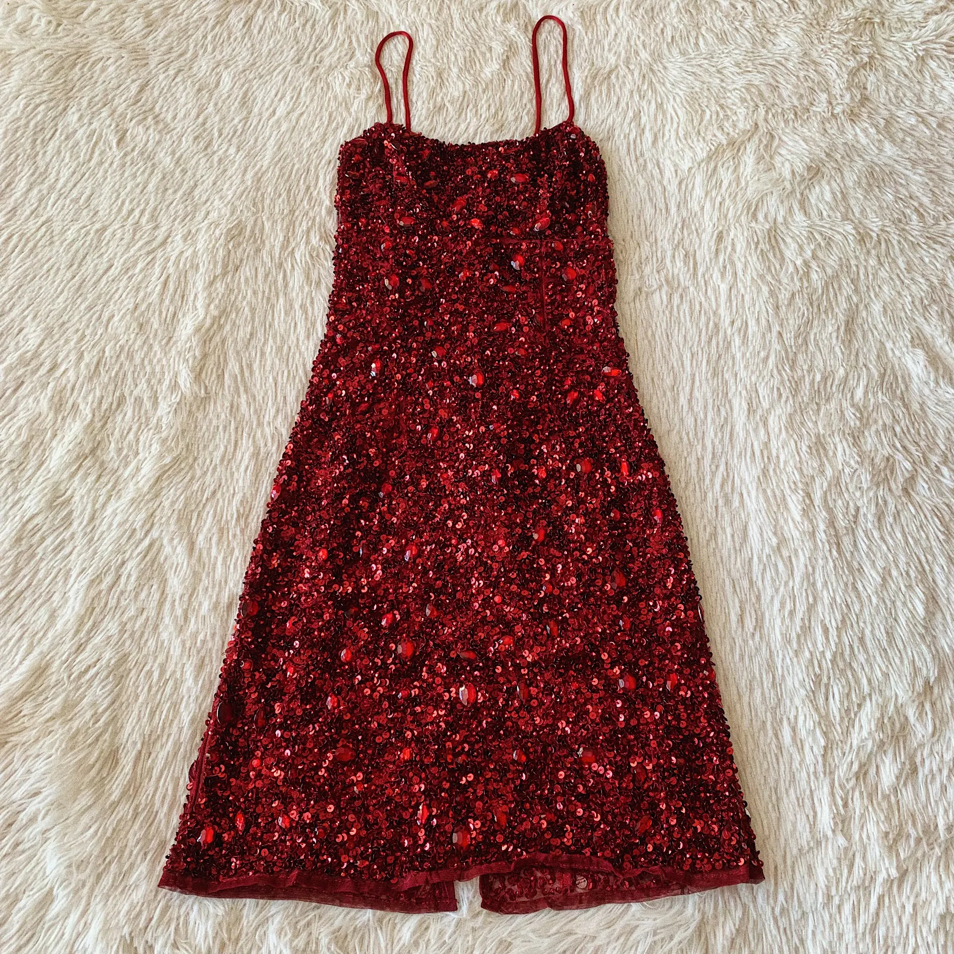 Rare Embellished  Ruby Mini Dress - Image 8