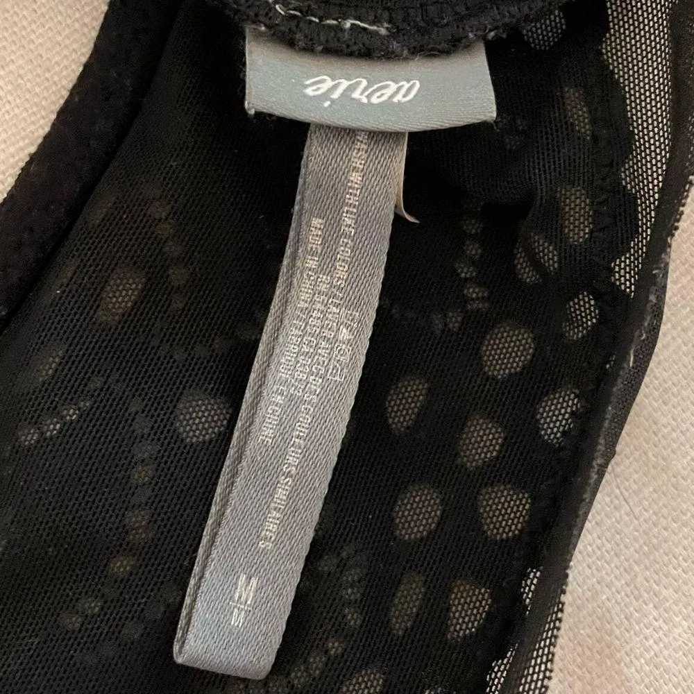 Aerie Mesh Lace Bralette, Black, Size M, EUC - Image 4