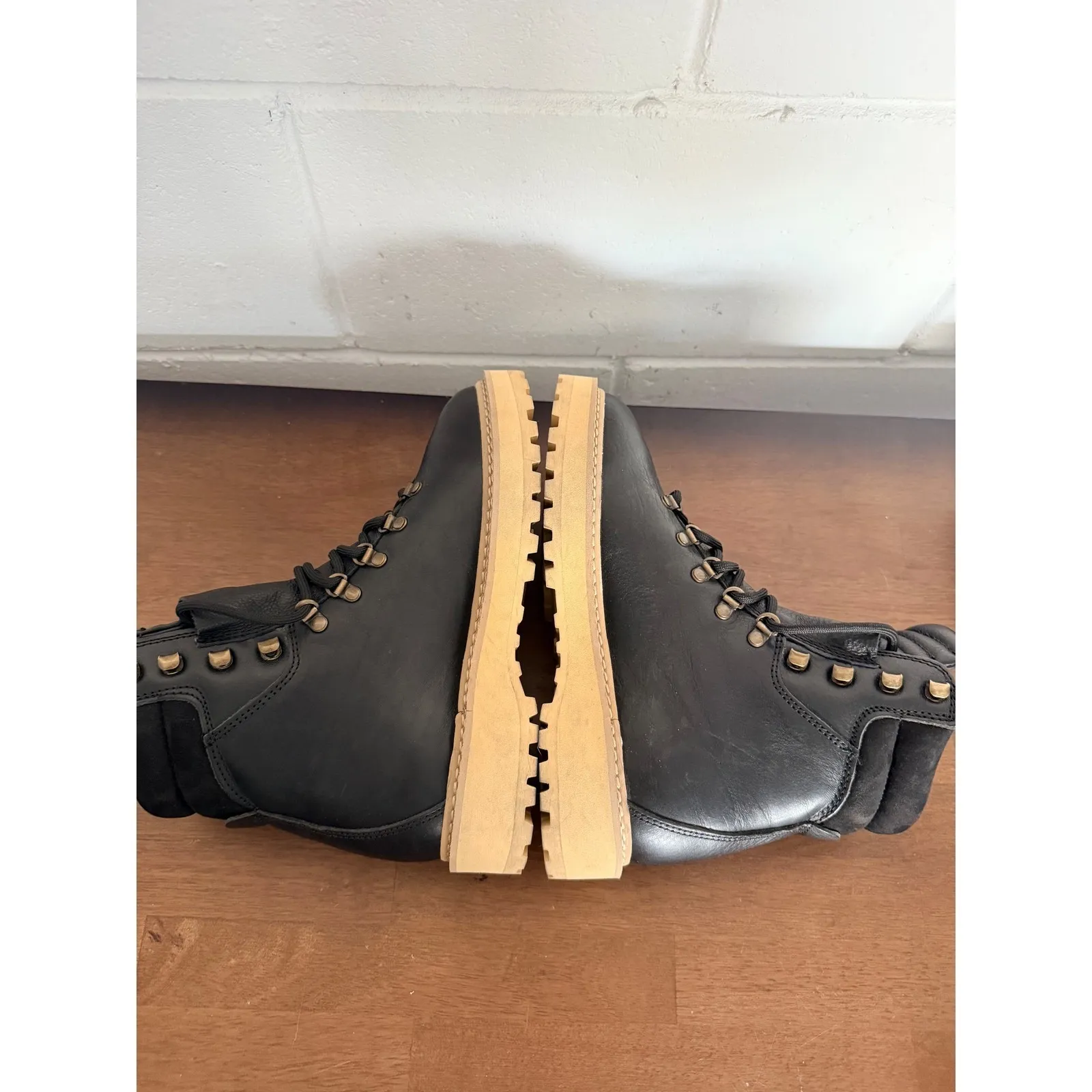 DIEMME Black Leather Lace Up Hiking Boots Womens Made in Italy Size 6 - Image 8