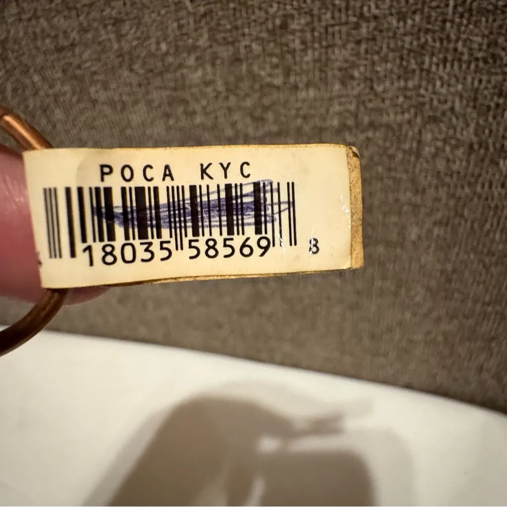 Disney Pocahontas Metal Bronze Key Chain John Smith Vintage Two Sided NWT - Image 5