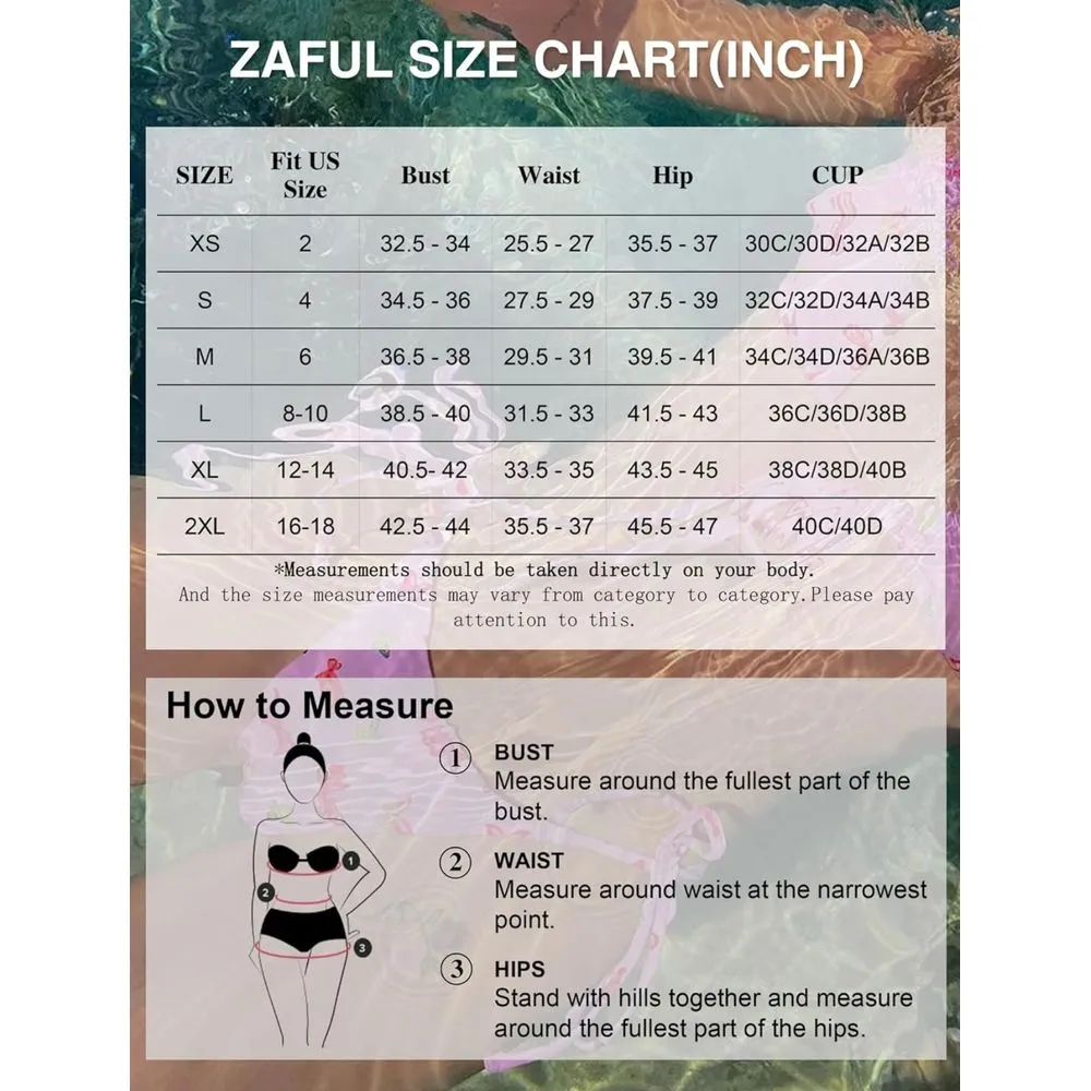 ZAFUL Women's Strapless Bikini Set Textured Color‎ Bandeau Bikini size L 
A-407 - Image 5