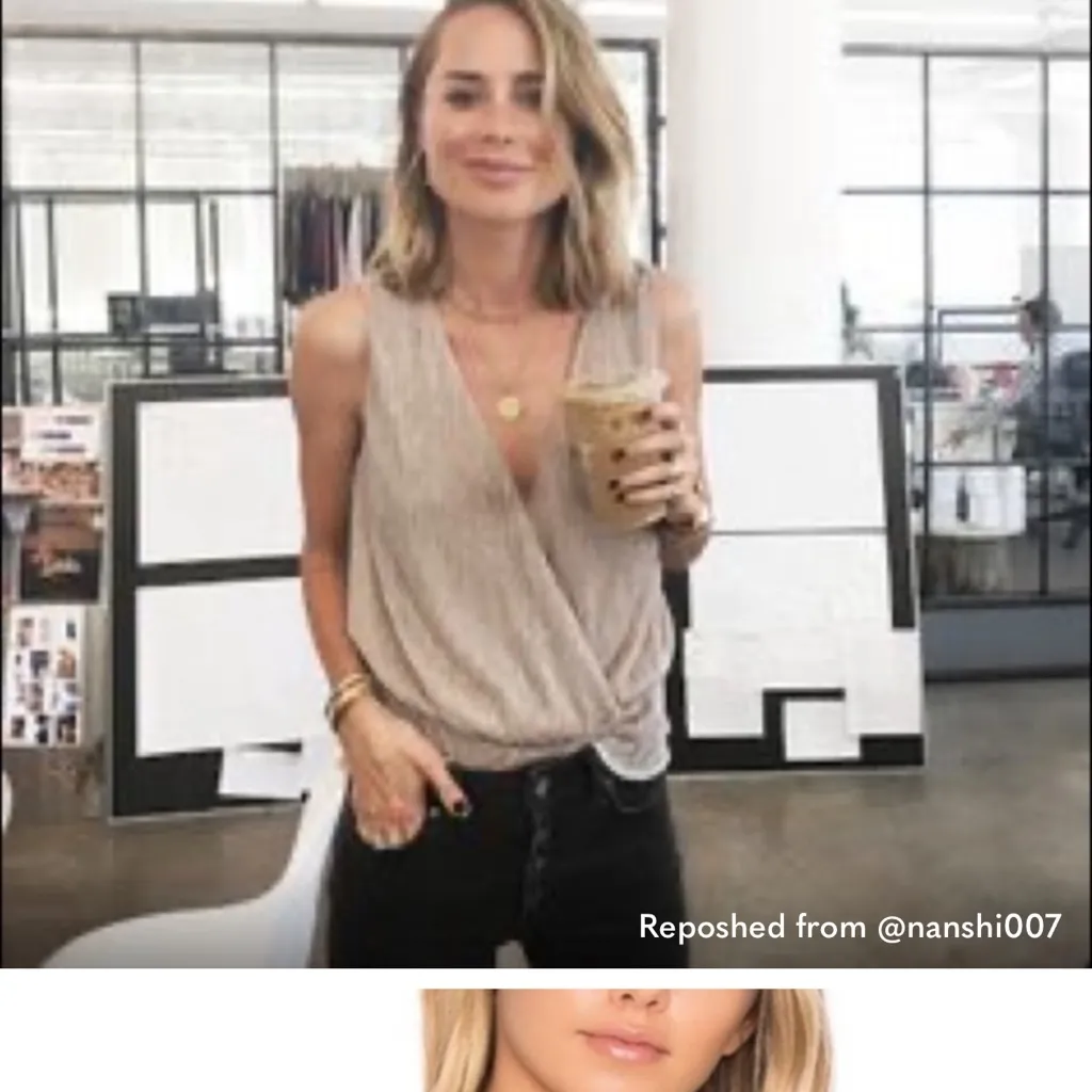 Anine bing Metallic sleeveless blouse - Image 2