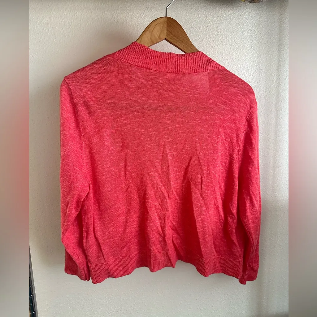 SOFT SURROUNDING SALMON colored Cropped cardigan/shrug. - Image 6