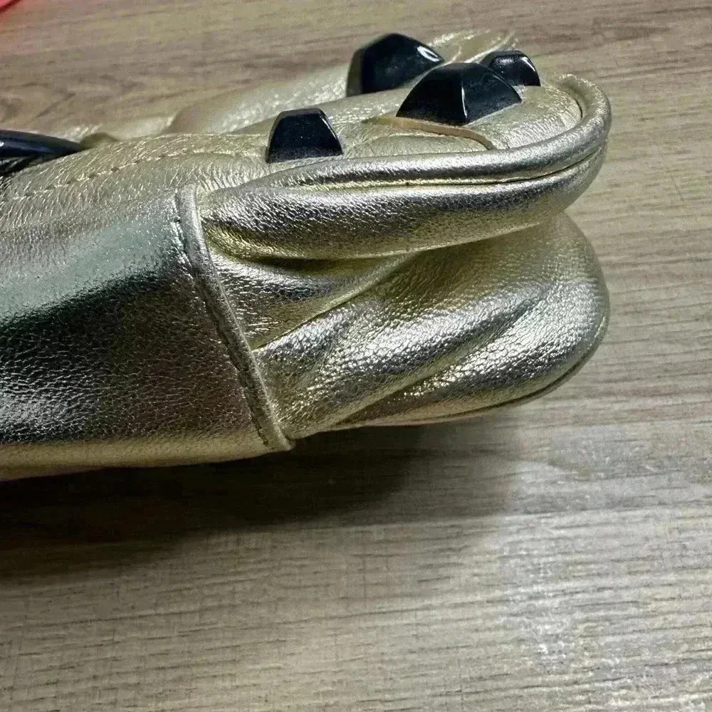 Hayden-harnett gold clutch with black studs - Image 7