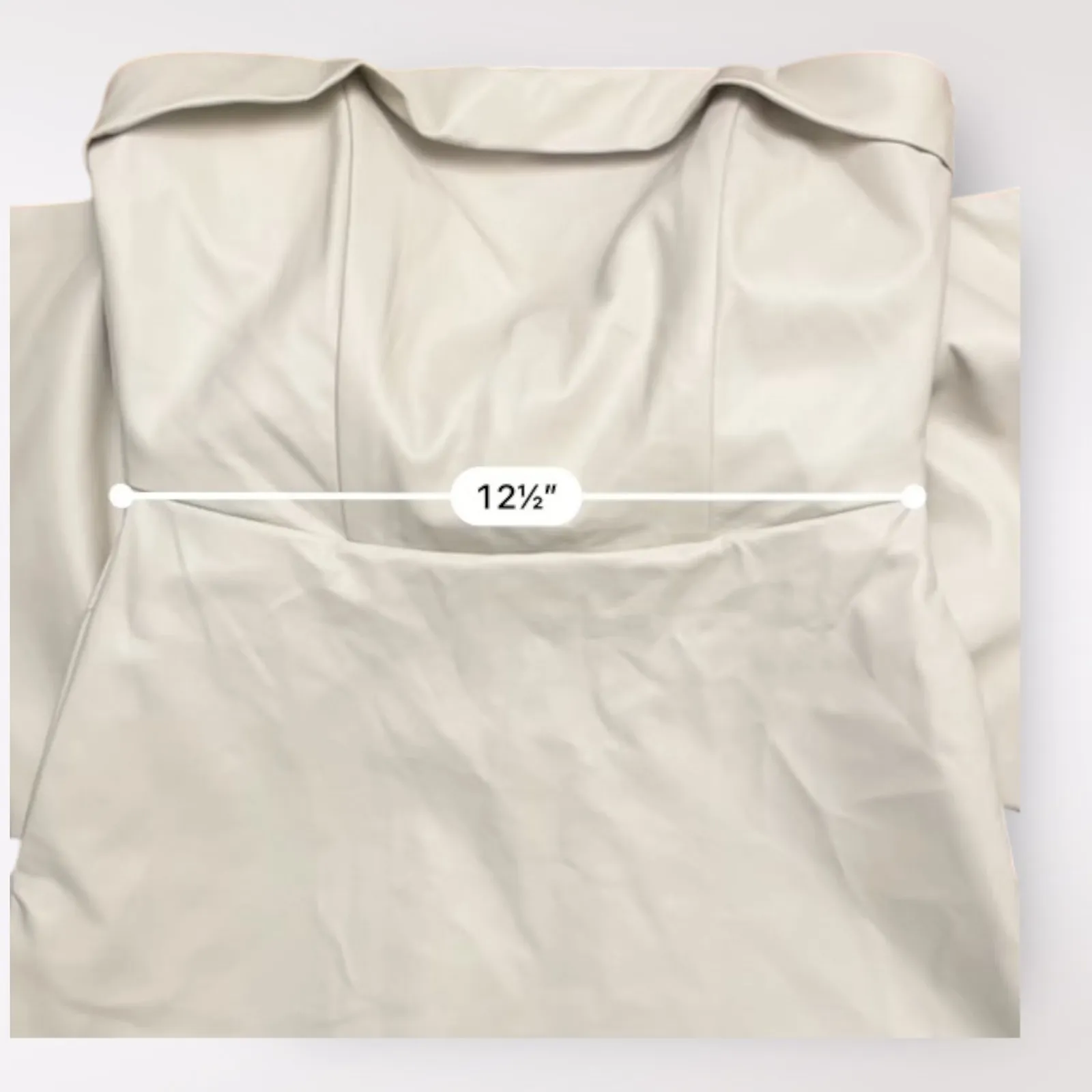 Miou Muse Cream Faux Leather Bow in back Strapless Short Dress NWT‎ Size S - Image 5