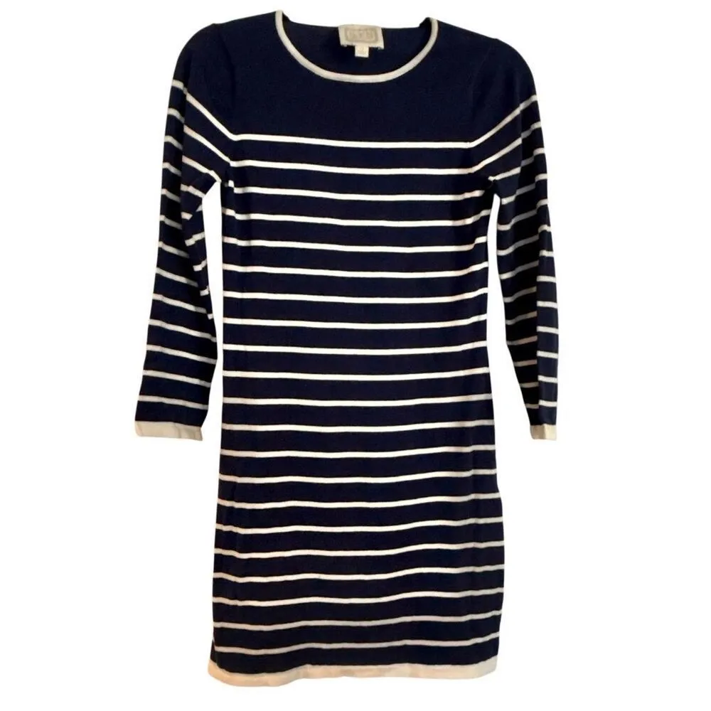 Sail To Sable STS navy striped long sleeve dress size xs - Image 2