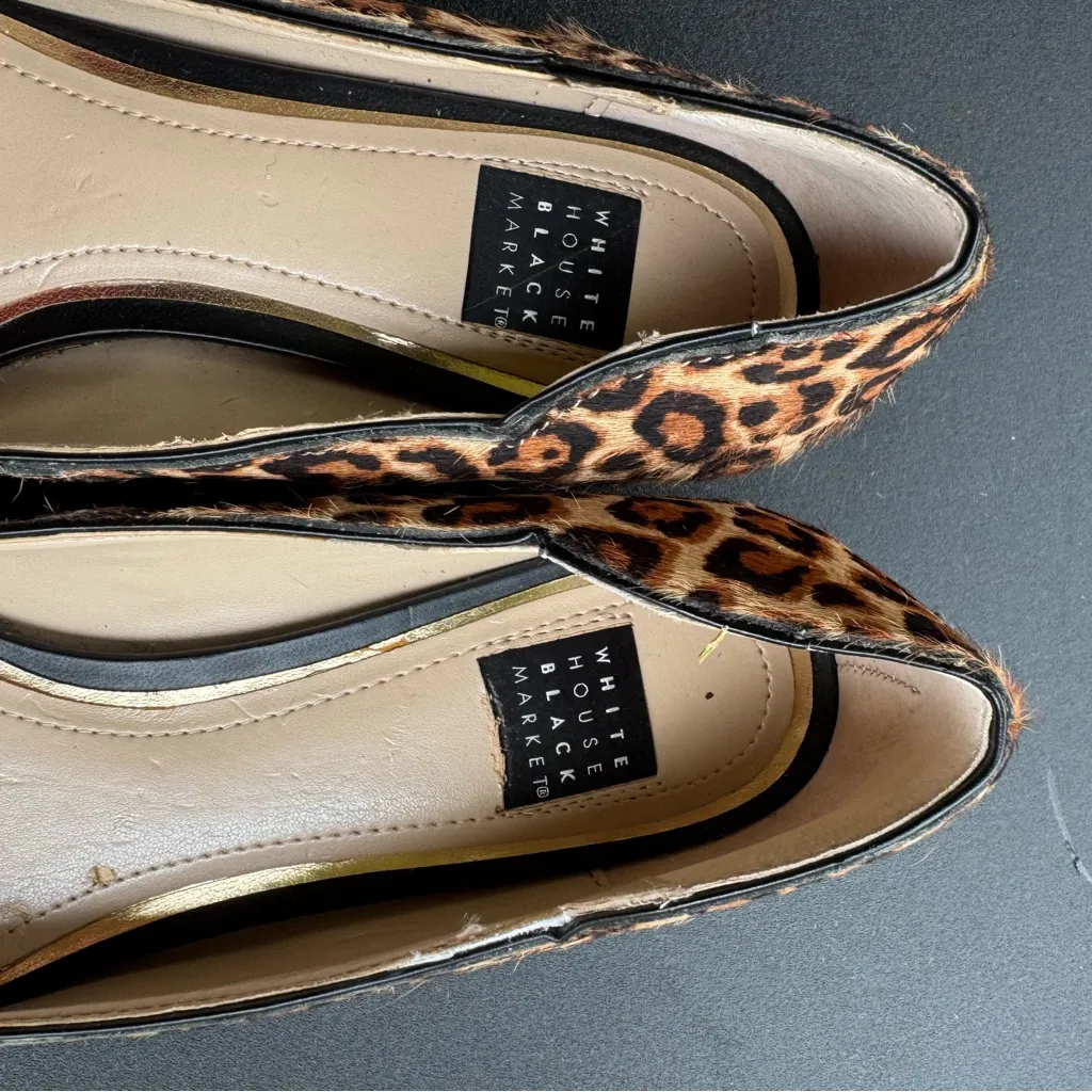 WHBM Leopard Print Women's Flats Size 6M - Image 7