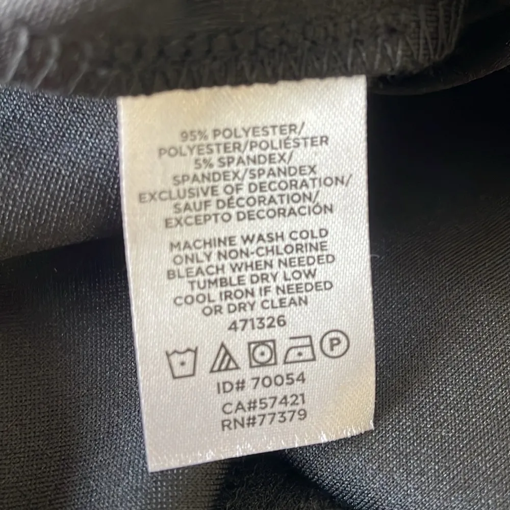 black short sleeve top ruffles on front size small - Image 4