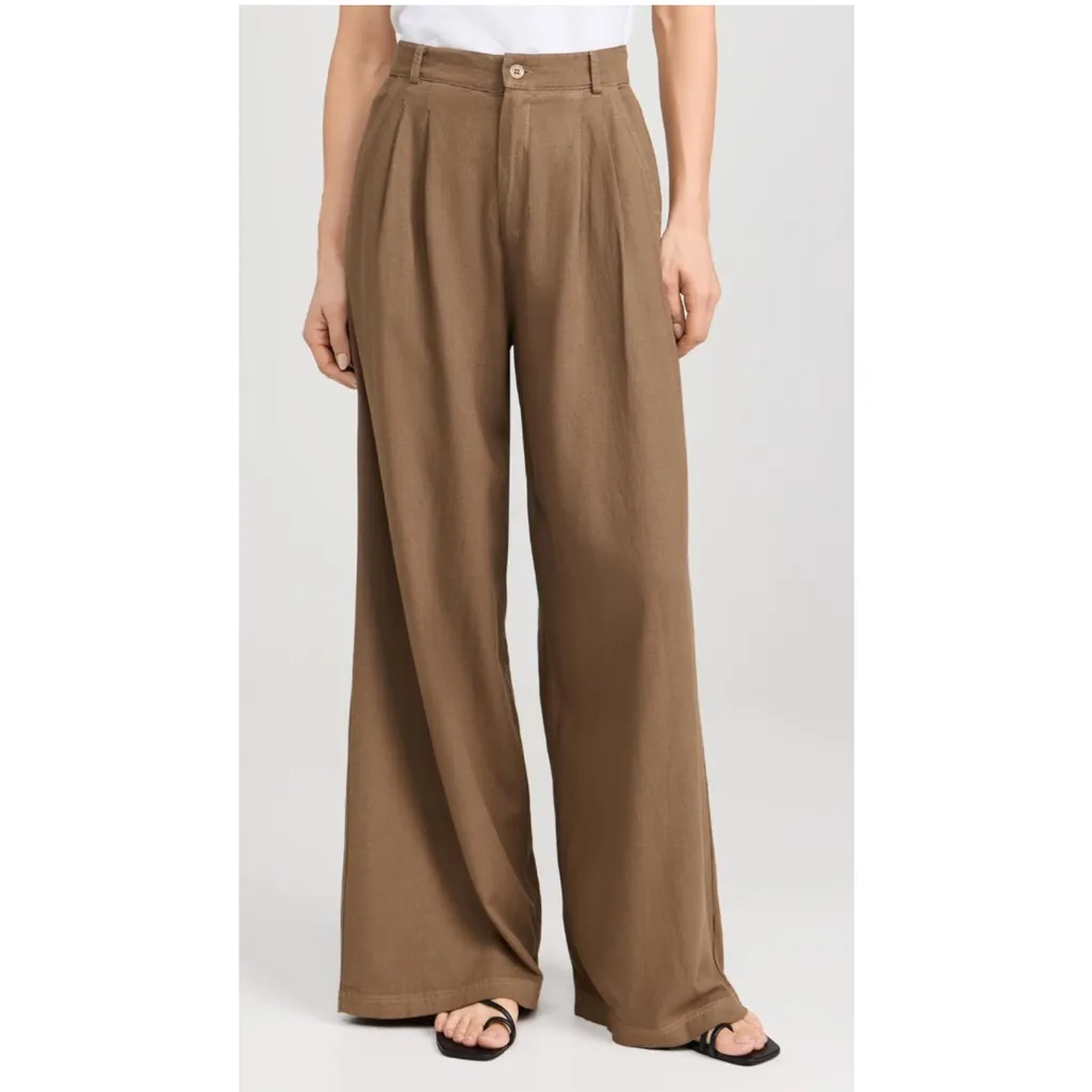 $208 NEW with tags!  Stateside Women's Linen Wide Leg Trousers - Twig - Small - Image 2