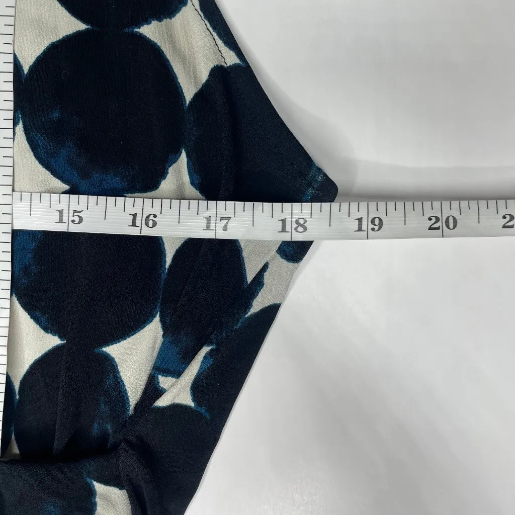 Women's Polka Dot Ruffled V-Neck Belted Sleeveless Midi Dress L Occasion - Image 7