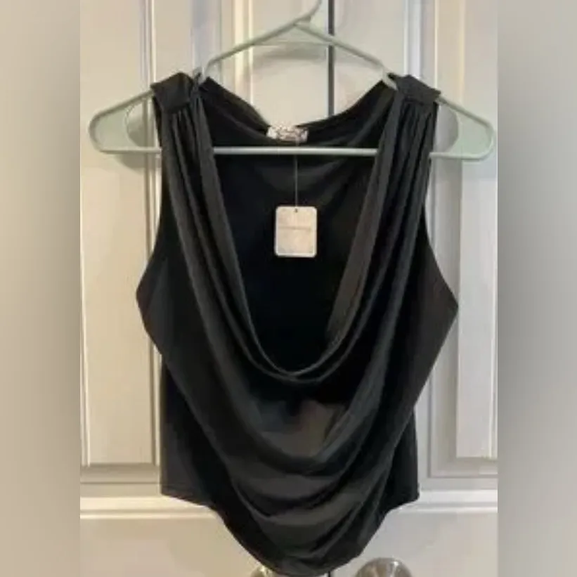 Free People City Nights Tuck Top Black Size XL - Image 3