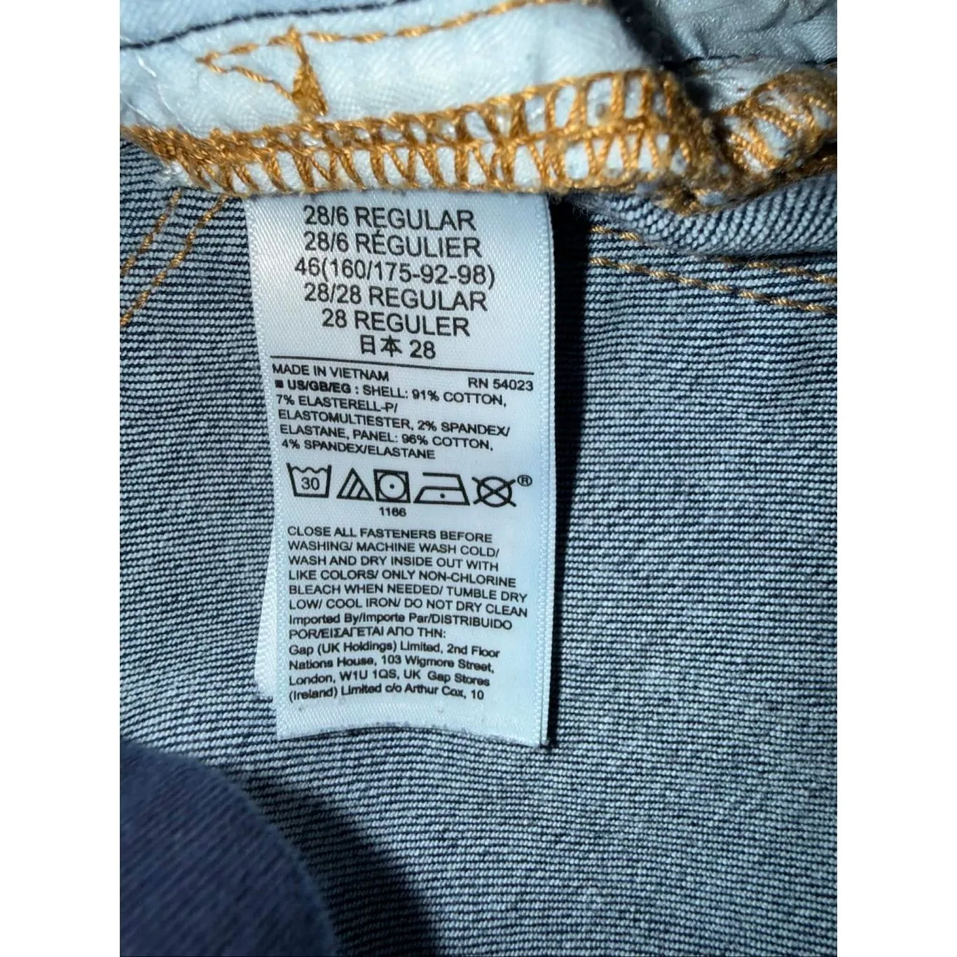 Gap maternity favorite dark wash non ripped jeggings size 28/6R #750 - Image 7