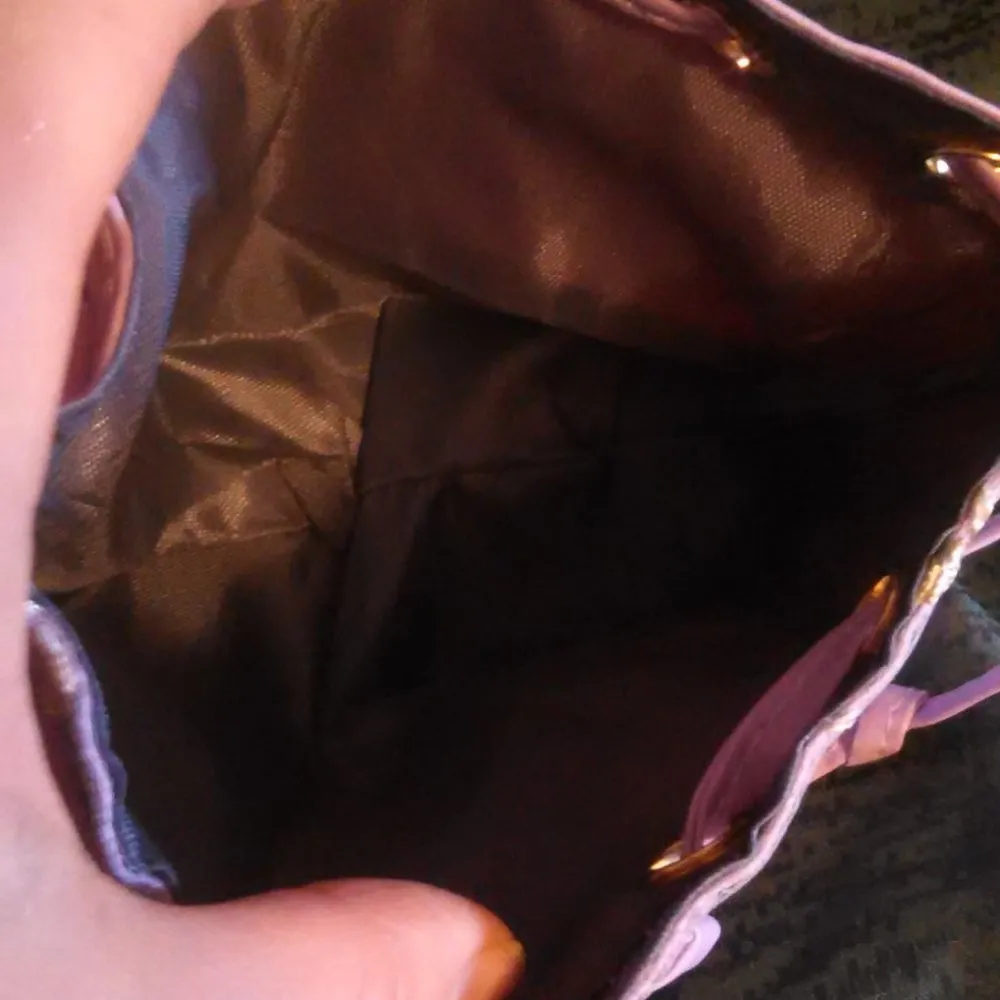 Faux Leather Embroidered Handbag - Image 8