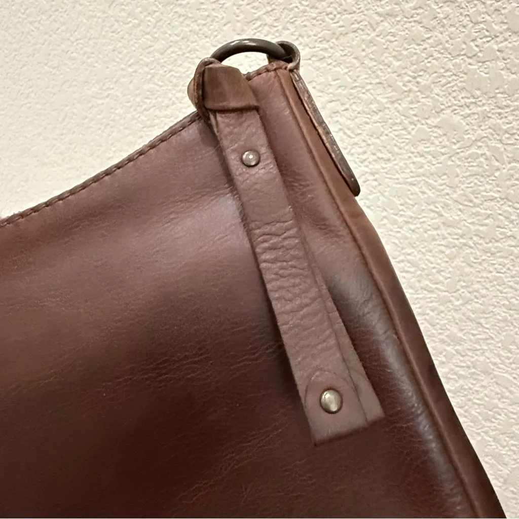 FRYE Melissa Swing Pack Zip Dark Brown Leather Shoulder Crossbody Bag - Image 12