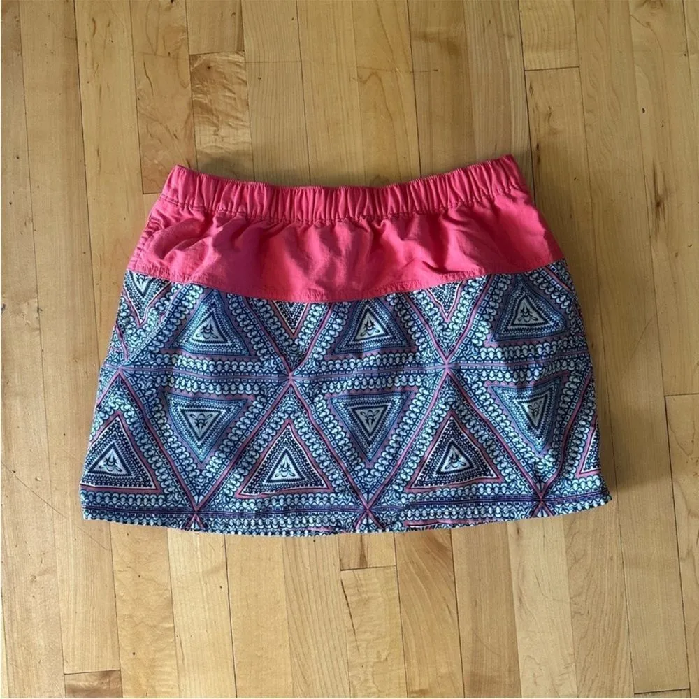 Patagonia Pink and Blue Print Baggies Skirt M - Image 2