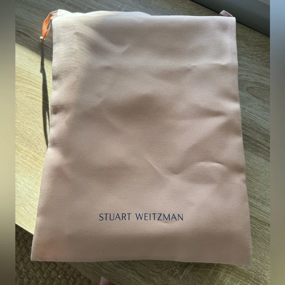 Stuart Weitzman ALEENA 100, Size 8.5, Black Leather, Heeled Sandal - Image 7