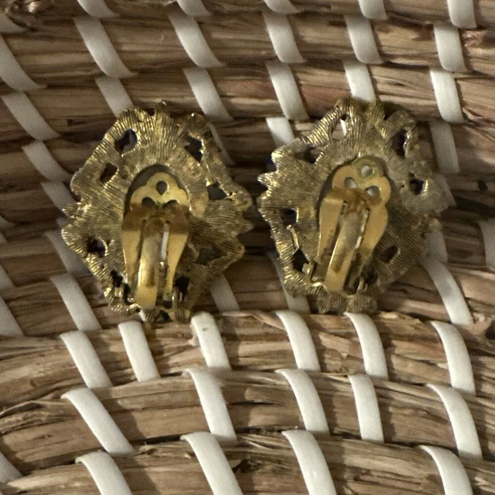 Limoges 1940s Hand Painted VTG Cameos Clip Earrings Pat 156492 - Image 4