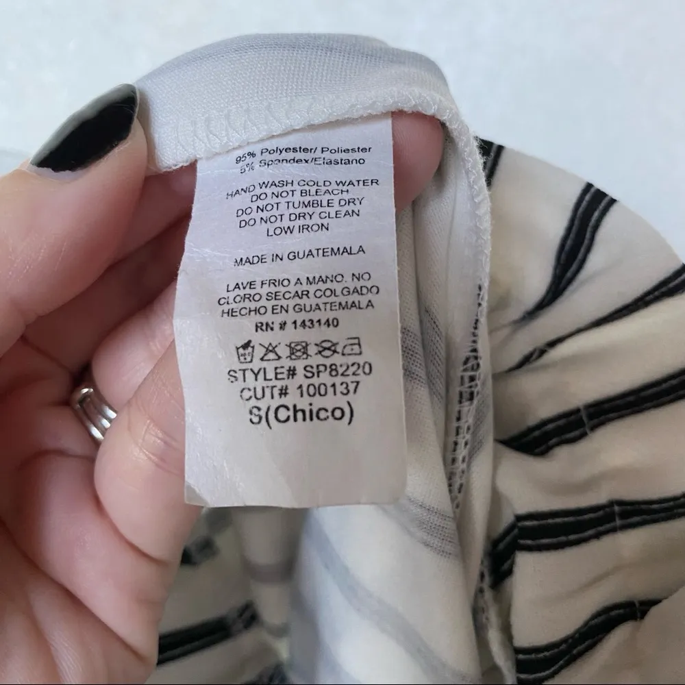 Windsor Black and White Striped Belted Pants Size Small - Image 9