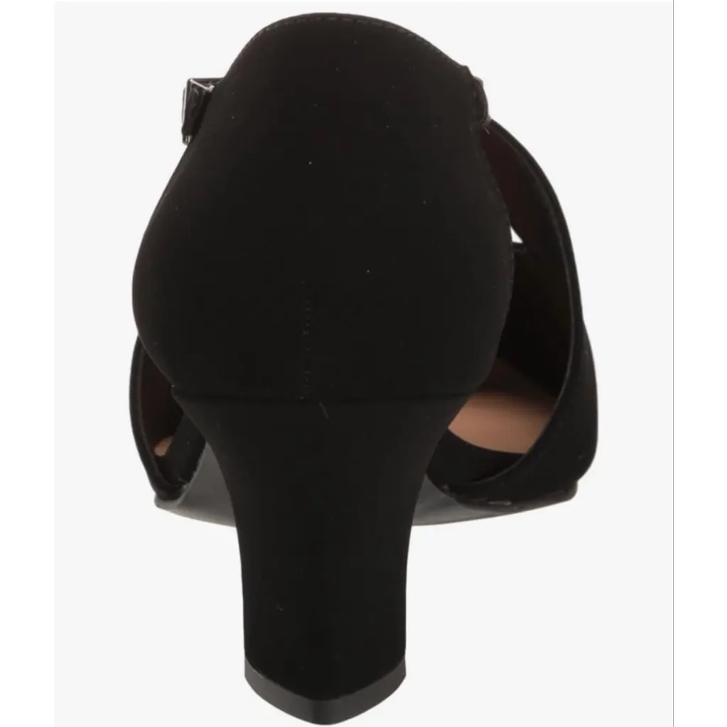 Easy Street NEW Black  Faux Suede Elegance Pump 8W - Image 3