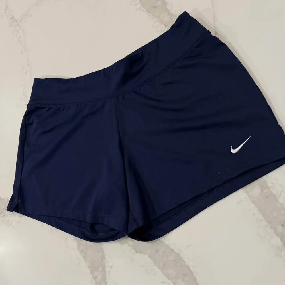 Nike Dri Fit Compression Activewear Shorts Women’s Size Large Navy Blue Running - Image 2