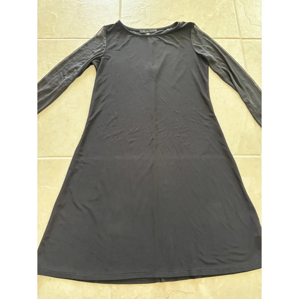 Nik & Nash Dress Womens Size Small Sheer Sleeve Grunge Punk Goth Edgy Whimsigoth Black - Image 3