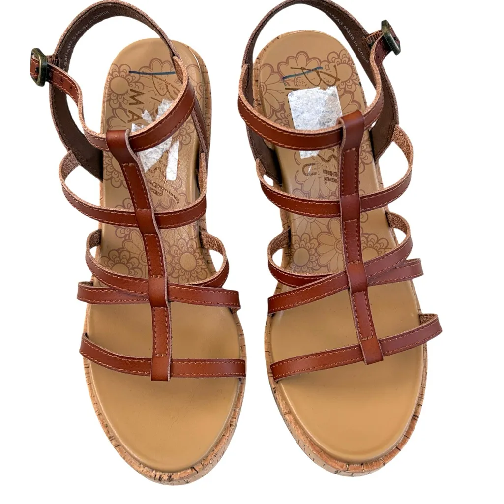 Like New Blowfish Bahamas Wedge Sandals Brown Size 11 - Image 2