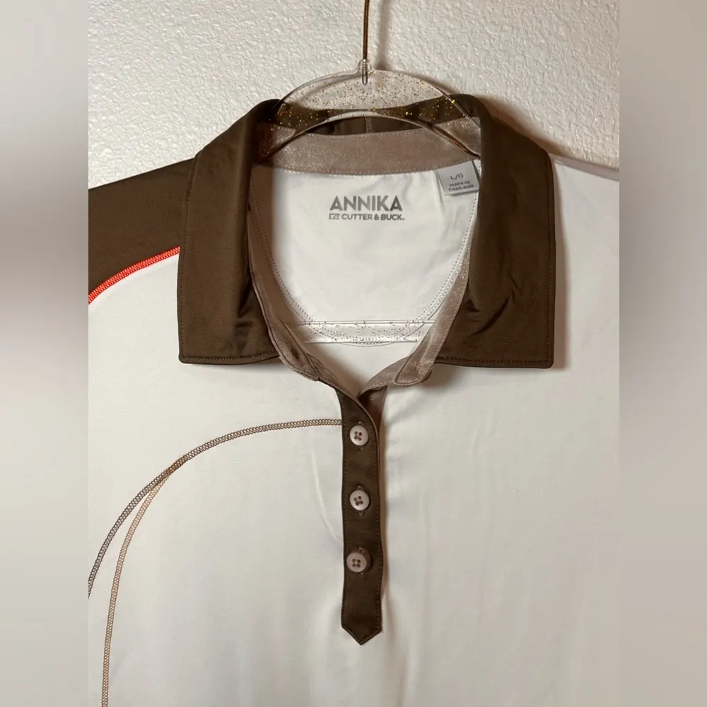 Annika Cutter & Buck Color Block Golf Top Size L - Image 3