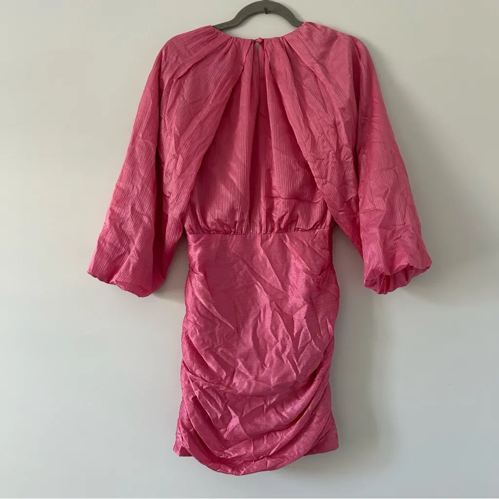 Veronica Beard Gracelynn Mini Dress Pink Sherbet 2 - Image 3