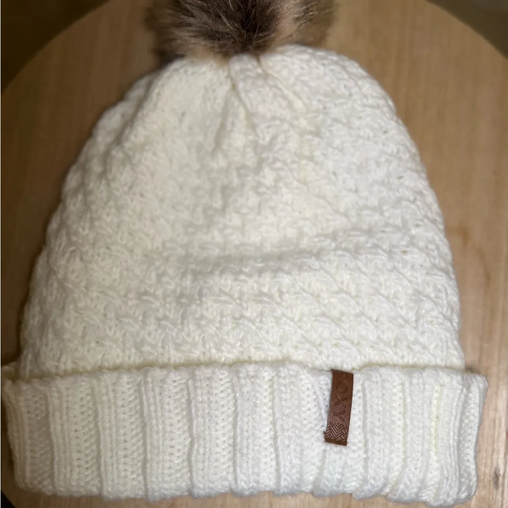 Roxy  Knit Pom Pom Beanie - Image 2