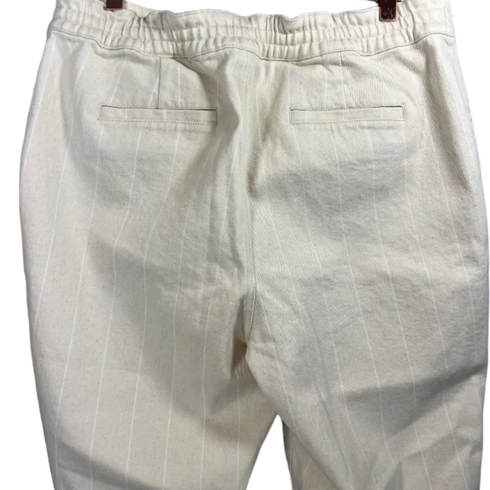 NWT J. Crew Tie-waist‎ Camp Pant in Denim Stripe L - Image 8